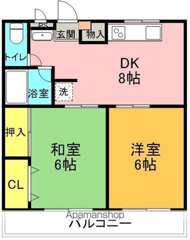 カーサレスピーロ(2DK/3階)の間取り写真