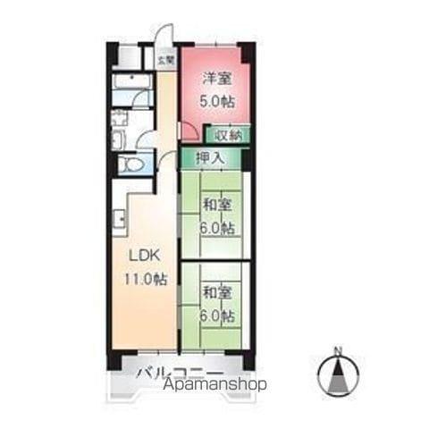ラジョーヌ(3LDK/2階)の間取り写真