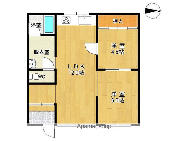 ハイツコレクト(2LDK/2階)の間取り写真