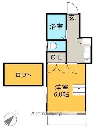 ロフトタウン住吉(1K/2階)の間取り写真