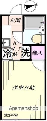 いずみ国立(1K/2階)の間取り写真