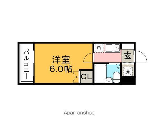 レディバード(1K/8階)の間取り写真