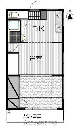 GENKAI(2DK/1階)の間取り写真