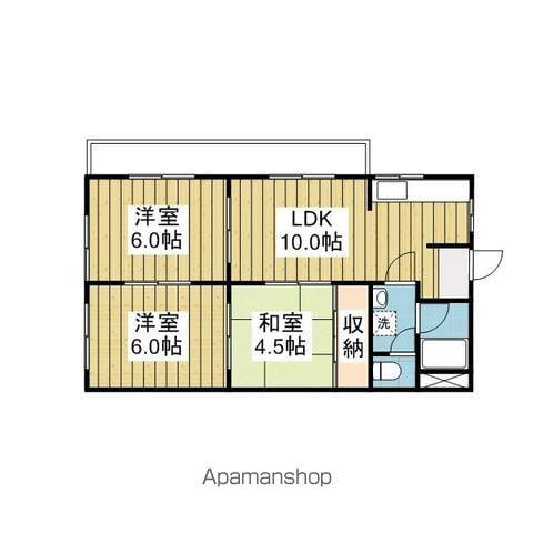 たかおマンション(3LDK/5階)の間取り写真