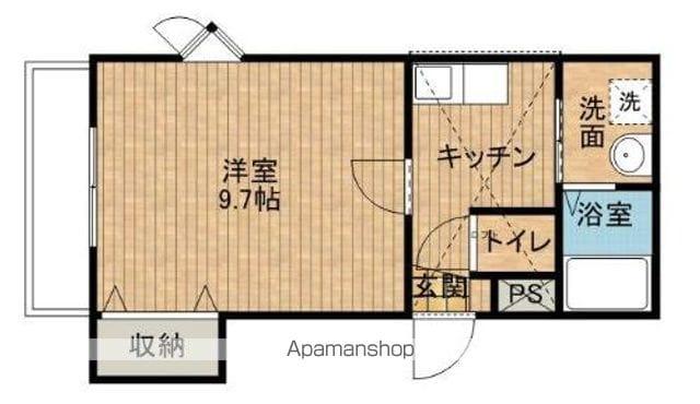 ホワイトステージ(1K/1階)の間取り写真