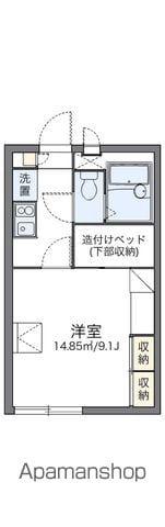 レオパレスRINGNE(1K/2階)の間取り写真