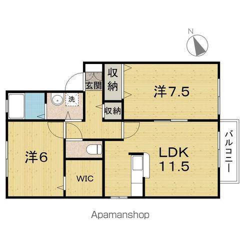 エルソネットⅡ(2LDK/1階)の間取り写真