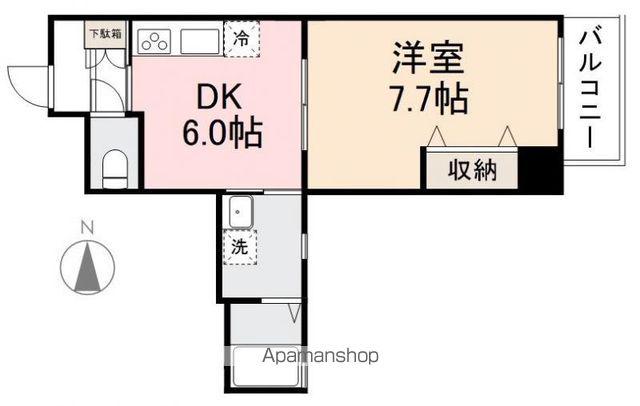 XIV常磐館(1DK/4階)の間取り写真