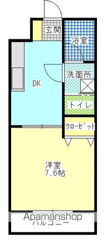 壬生グリーンハイツ(1DK/2階)の間取り写真