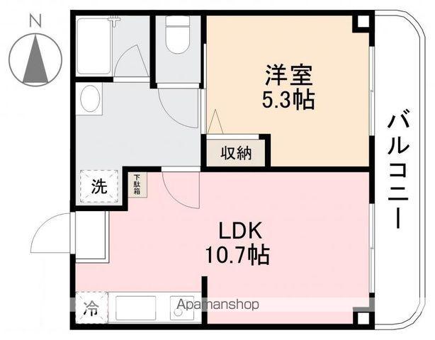 Yビル(1LDK/4階)の間取り写真