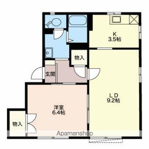 フレグランスグレープB(1LDK/1階)の間取り写真