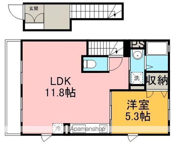 サンハイム松田A(1LDK/2階)の間取り写真