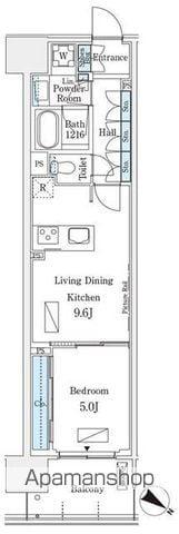 ロイヤルパークス有明(1LDK/7階)の間取り写真