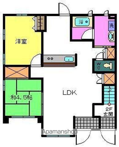 エンフィールドエミネンス(2LDK/1階)の間取り写真