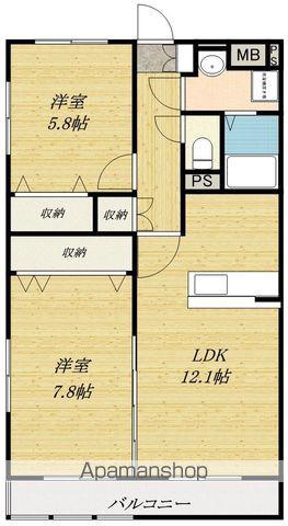 クレール(2LDK/3階)の間取り写真