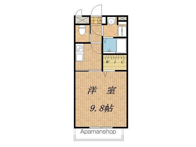 マンション クレスパディⅡ(1K/2階)の間取り写真