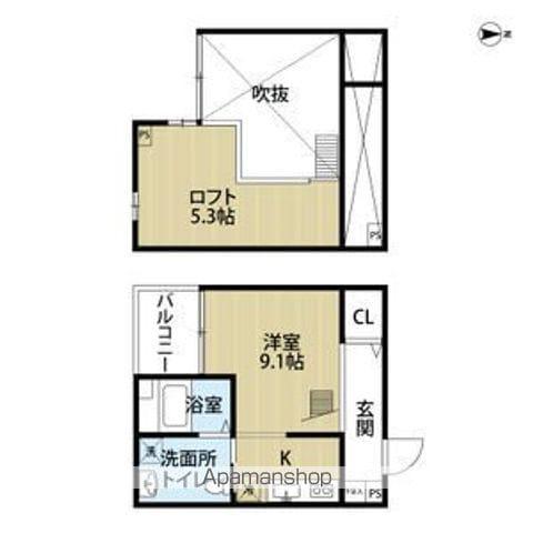 エスポワールOSUGI(ワンルーム/1階)の間取り写真