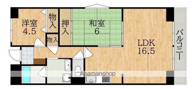 ノバ学園前Ⅲ番館(2LDK/2階)の間取り写真