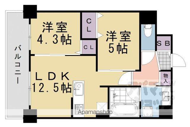 QUALIOR京都東山(2LDK/5階)の間取り写真