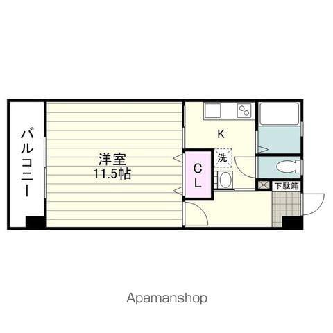 レジデンス平田Ⅲ(1K/2階)の間取り写真
