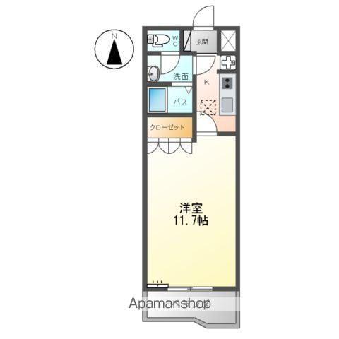オータムウィンズ(1K/1階)の間取り写真