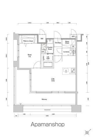エンクレスト博多駅南GRACE(1LDK/10階)の間取り写真