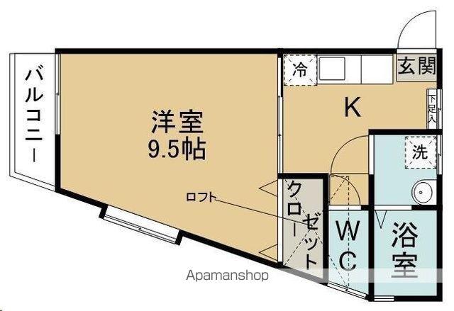 シャイニングハウスⅢ(1K/1階)の間取り写真