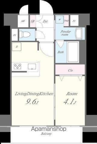 ノーヴル メゾン(1LDK/7階)の間取り写真