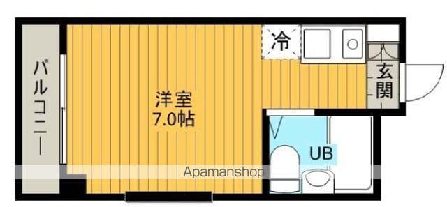 プチシャトー(ワンルーム/3階)の間取り写真