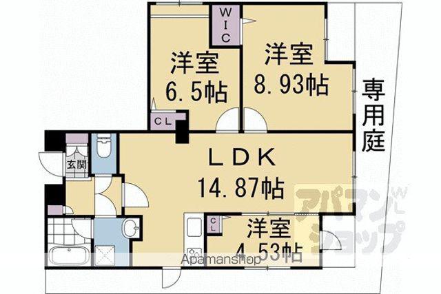 ヴィラ神宮北(3LDK/1階)の間取り写真