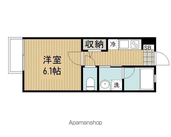 ロッソ・エ・ブル(1K/1階)の間取り写真