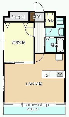 JFEELⅢ(1LDK/6階)の間取り写真