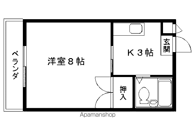 オレンジハイツ太田(1K/1階)の間取り写真
