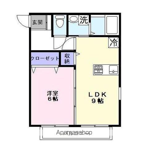 COSMOS(1LDK/3階)の間取り写真