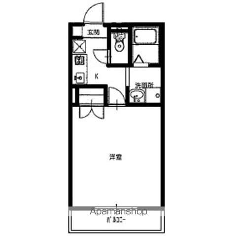 アムールFONTENE(1K/2階)の間取り写真