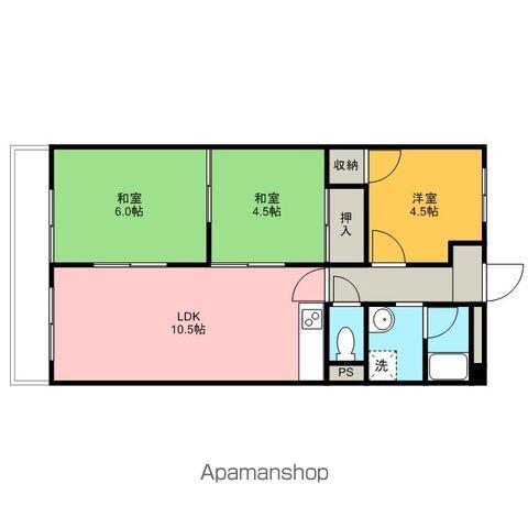 セジュールHIRO(3LDK/5階)の間取り写真