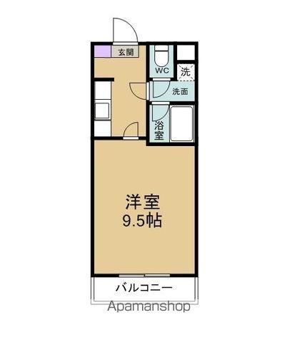 リプレハイレイク(1K/2階)の間取り写真