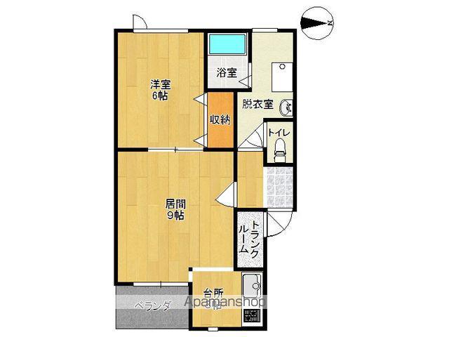 イーグルⅢ(1LDK/1階)の間取り写真