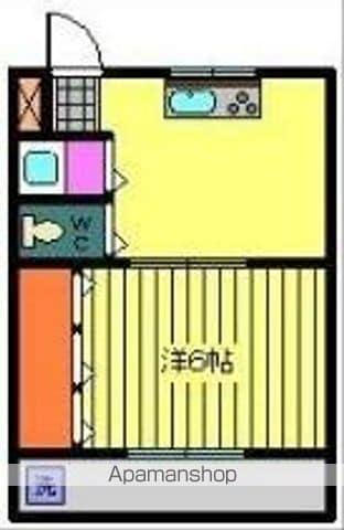 サンライズ石井(1DK/1階)の間取り写真