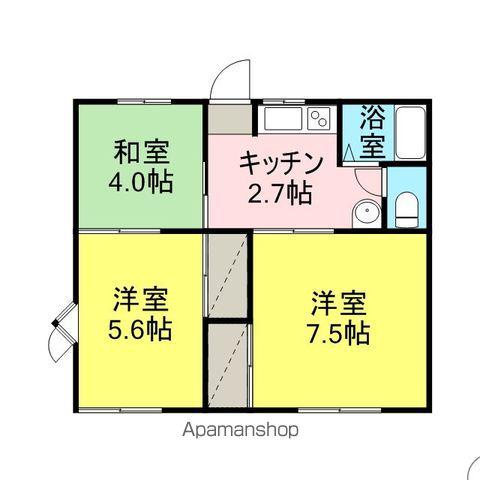 アーバン腰浜A(3K/1階)の間取り写真