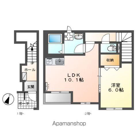 ダ カーポ(1LDK/2階)の間取り写真