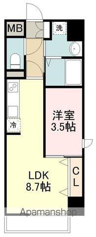 LUANA・AIR・RESIDENCE錦町(1LDK/7階)の間取り写真