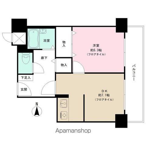 池下510ビル(1DK/11階)の間取り写真