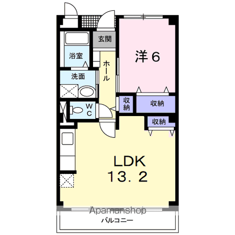 グラディオOTUNA(1LDK/3階)の間取り写真