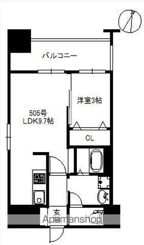 アリエス学研都市Ⅱ(1LDK/4階)の間取り写真