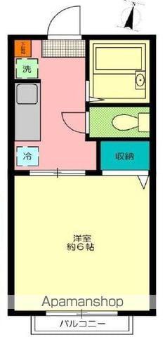 エトワール・ド・ルワB(1K/2階)の間取り写真
