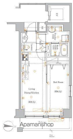 シャルム亀戸(1LDK/7階)の間取り写真