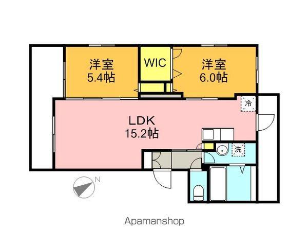 エル パティオAB(2LDK/2階)の間取り写真