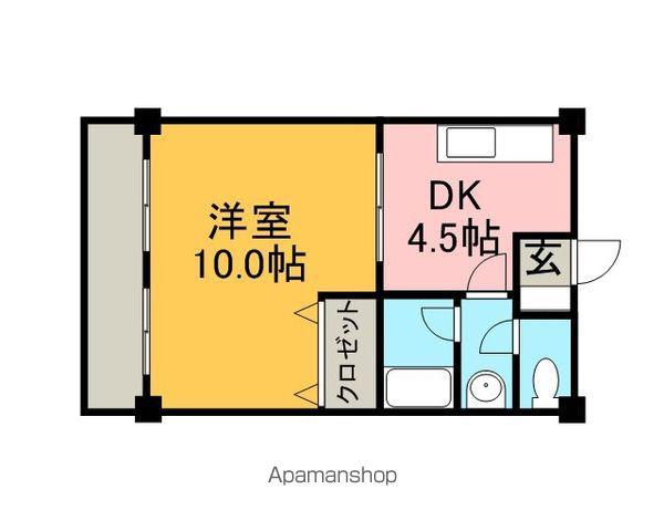 エクセル悦和3(1DK/1階)の間取り写真
