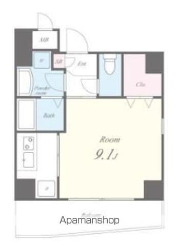 ビエンツ杉田(1K/4階)の間取り写真